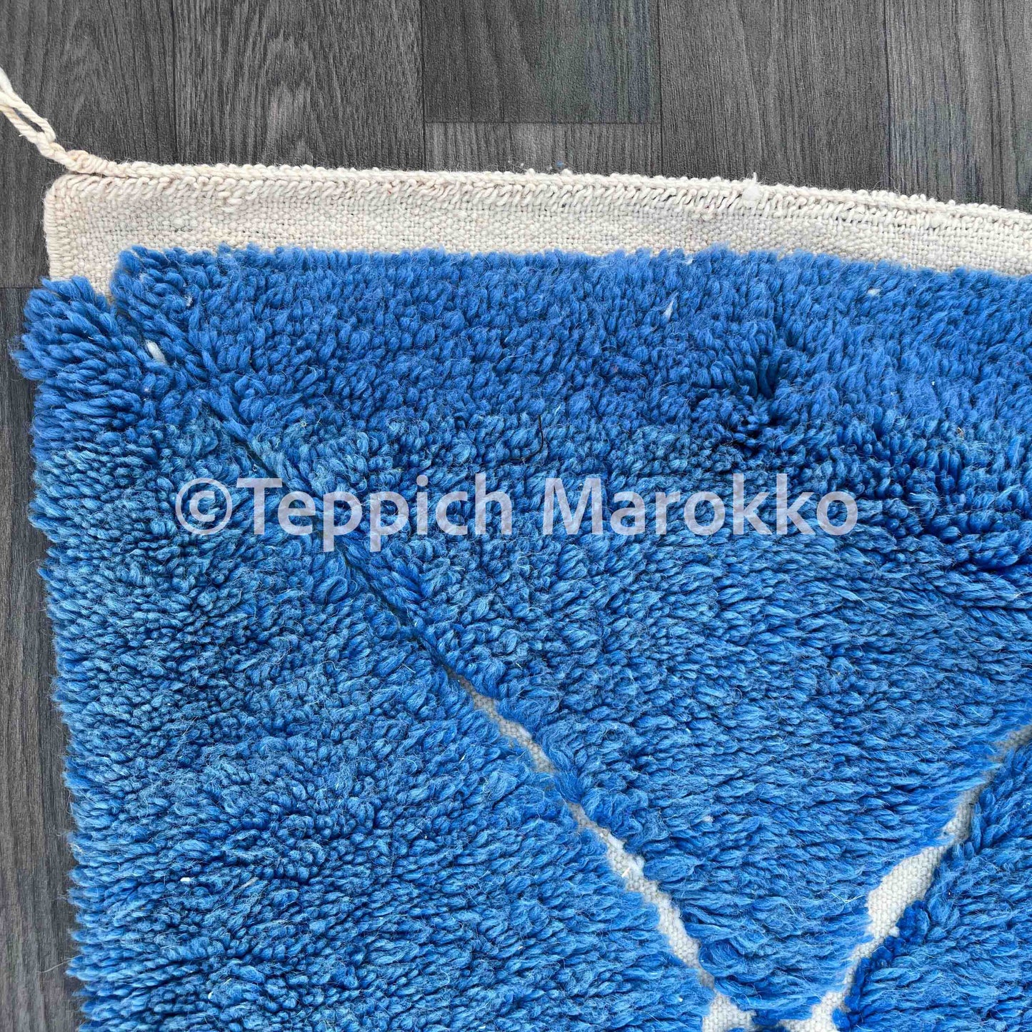Abla - Blue Moroccan Rug