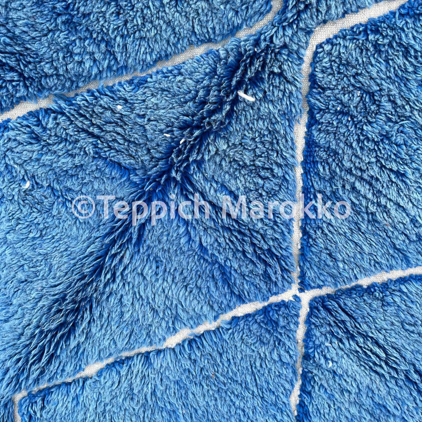 Abla - Blue Moroccan Rug