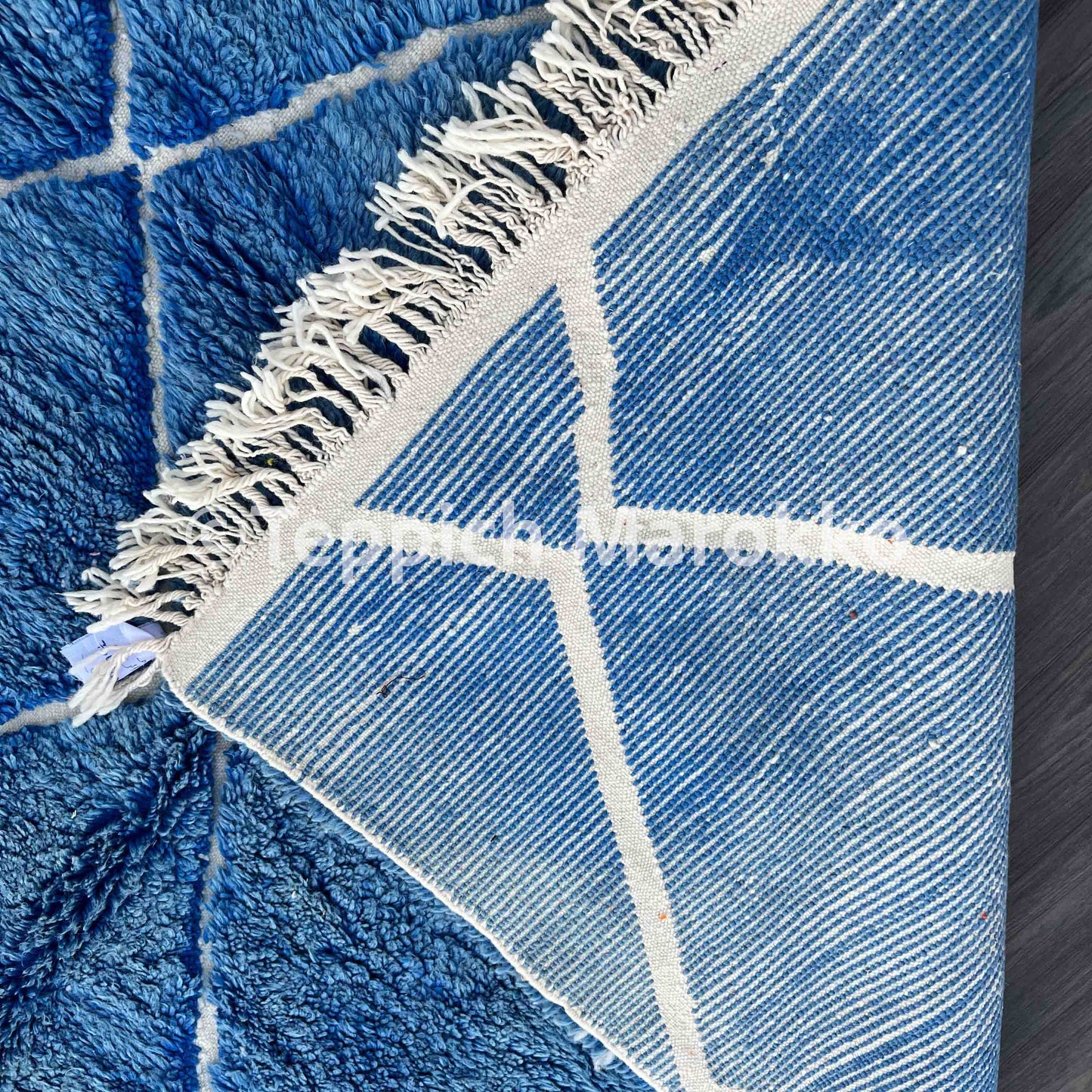 Abla - Blue Moroccan Rug