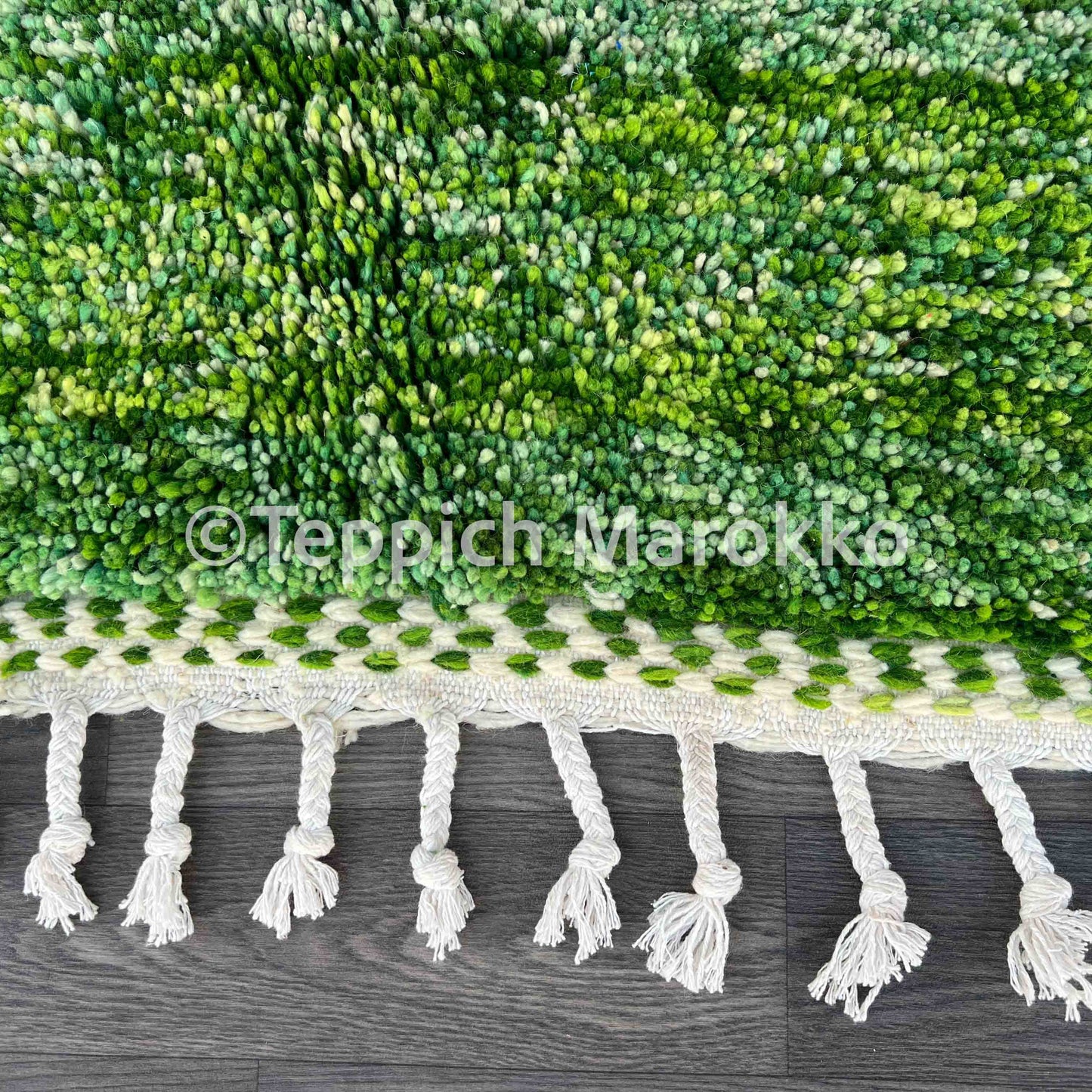 Salwa - Green Moroccan Rug