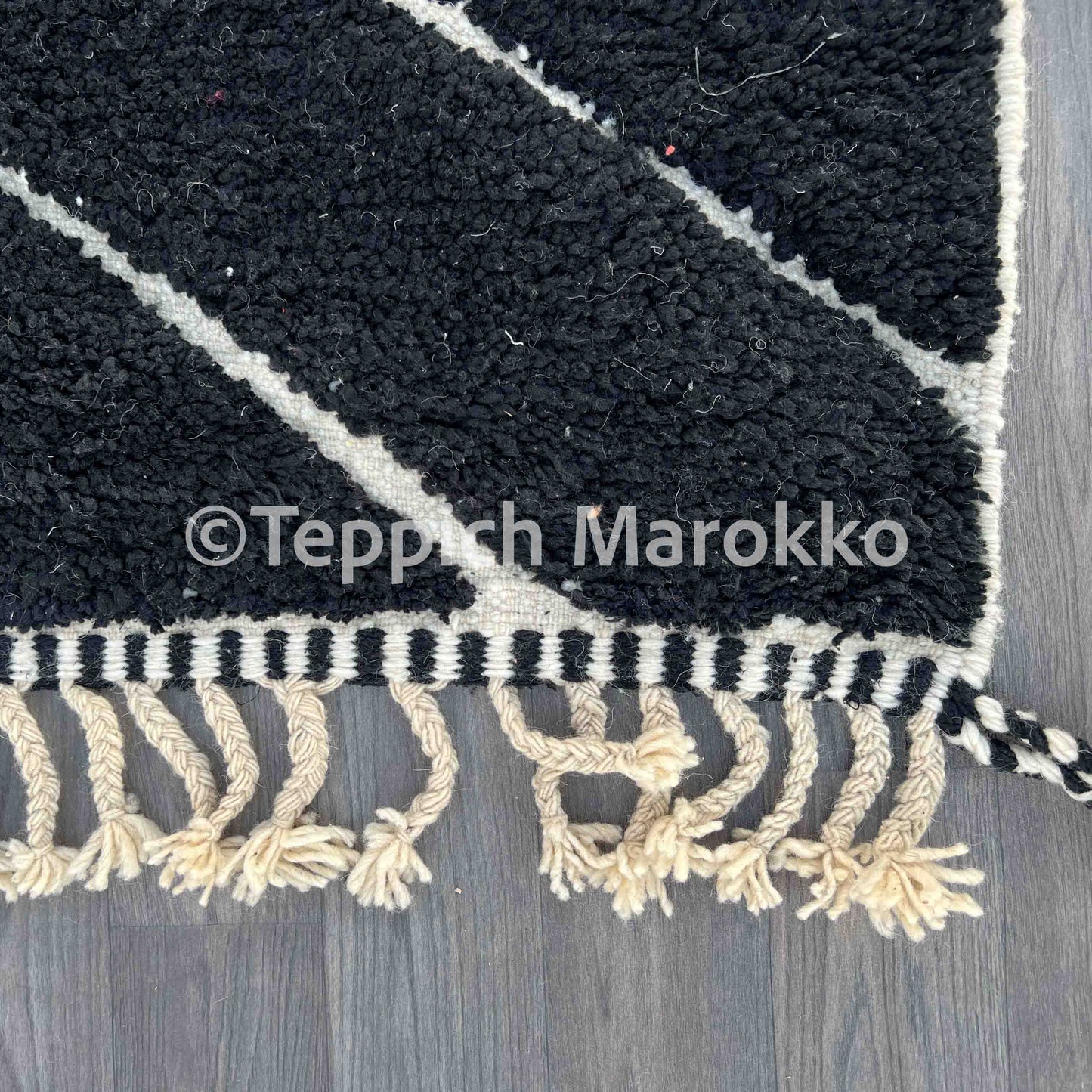 Sadaf - Black Moroccan Rug