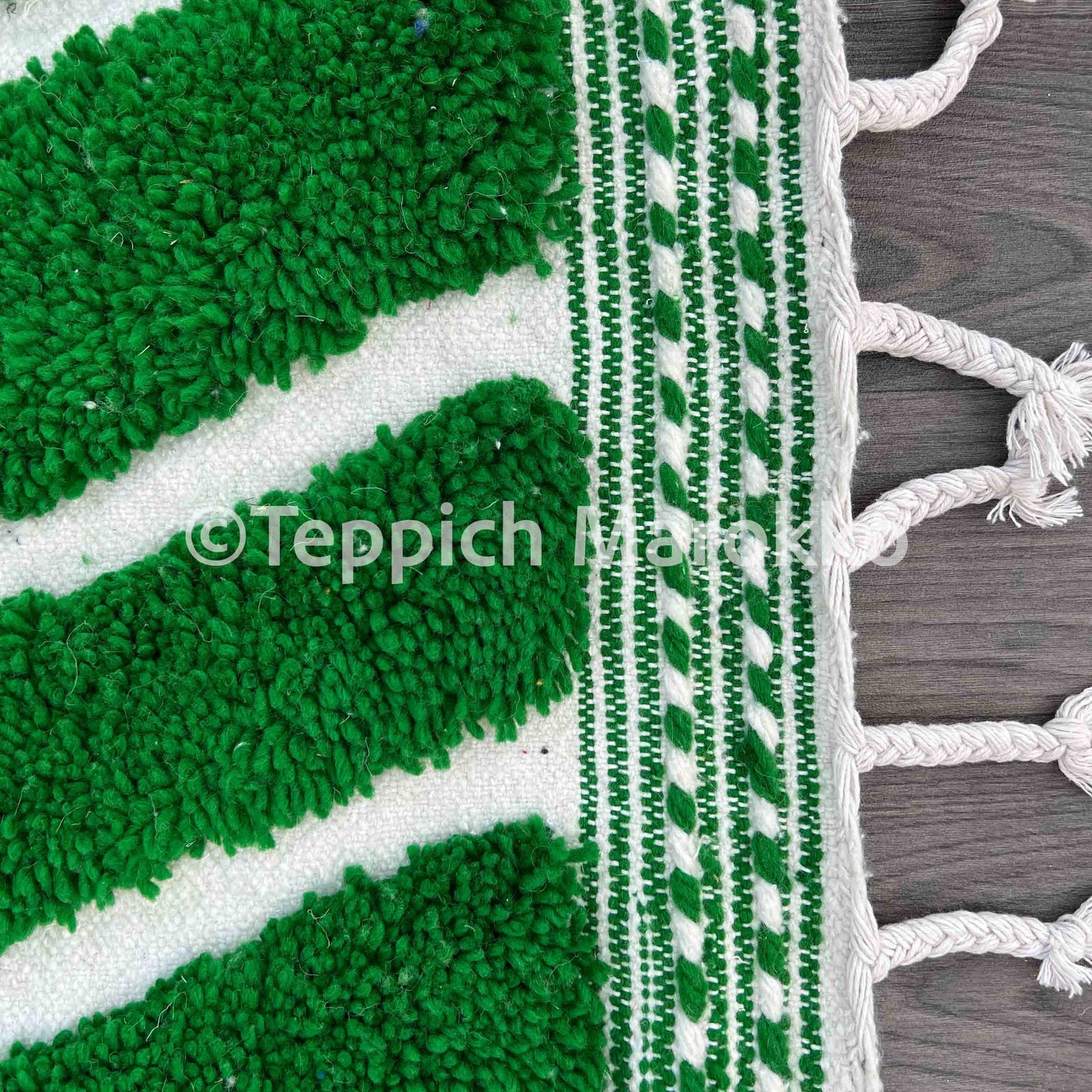 Majdah - Green Beni Ourain Rug