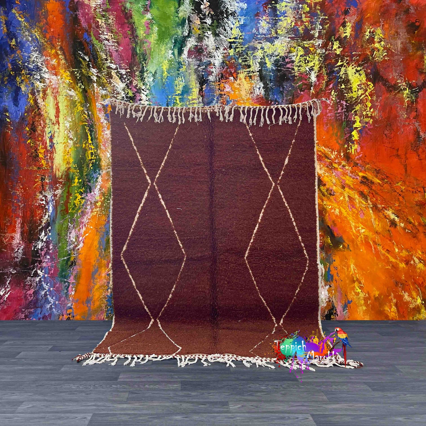 Ouraida - Brown Beni Ourain Rug