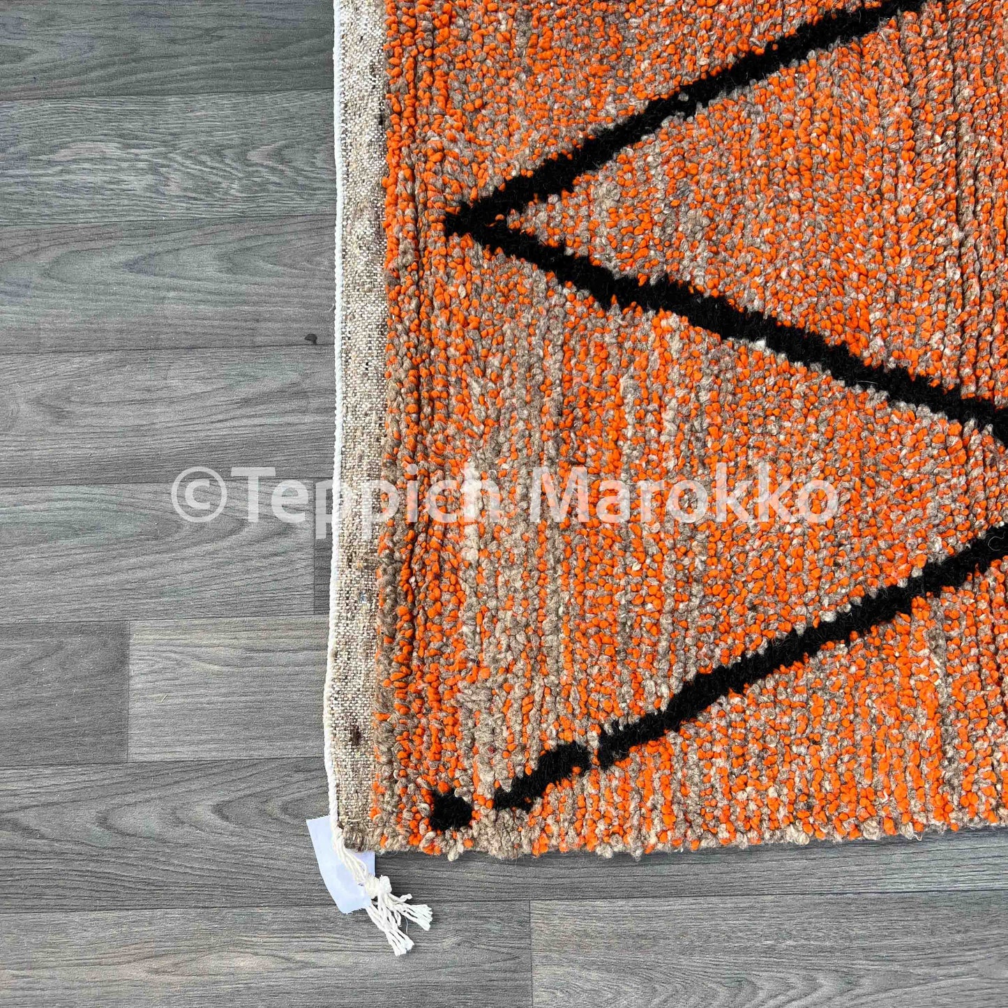 Ouraida - Brown Moroccan Rug