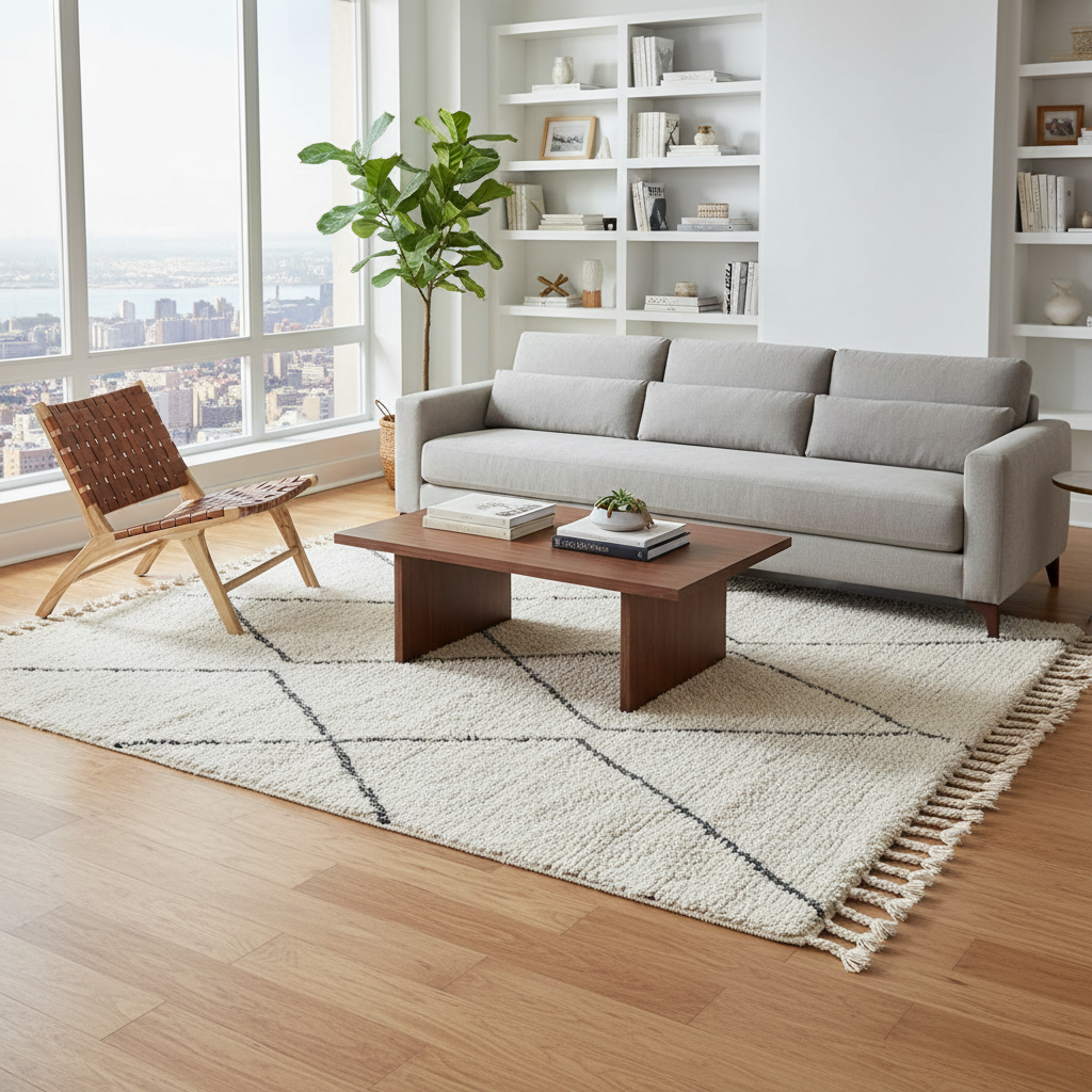 Nouran - White Moroccan rug