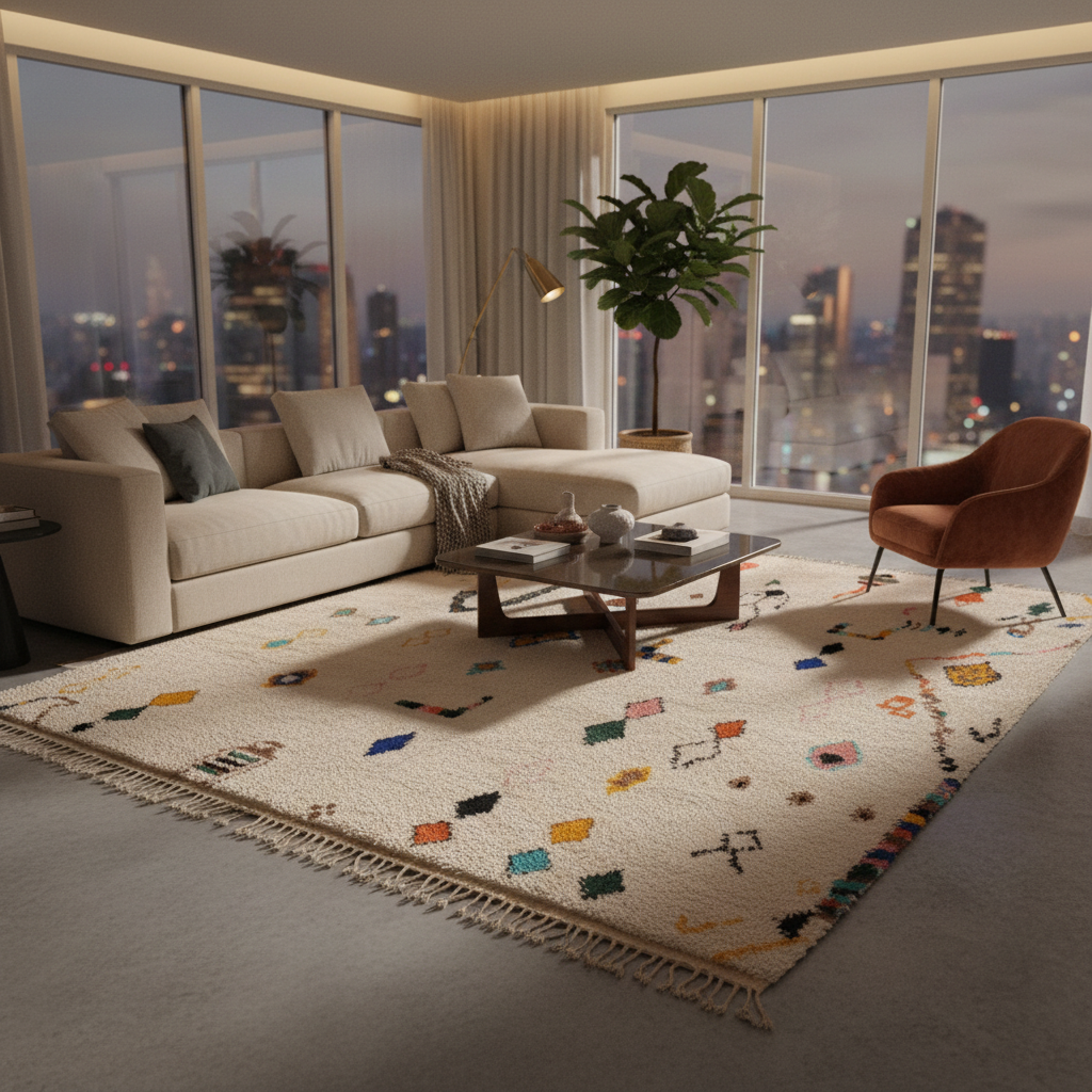 Ayoub - Authentic Shag Moroccan Rug
