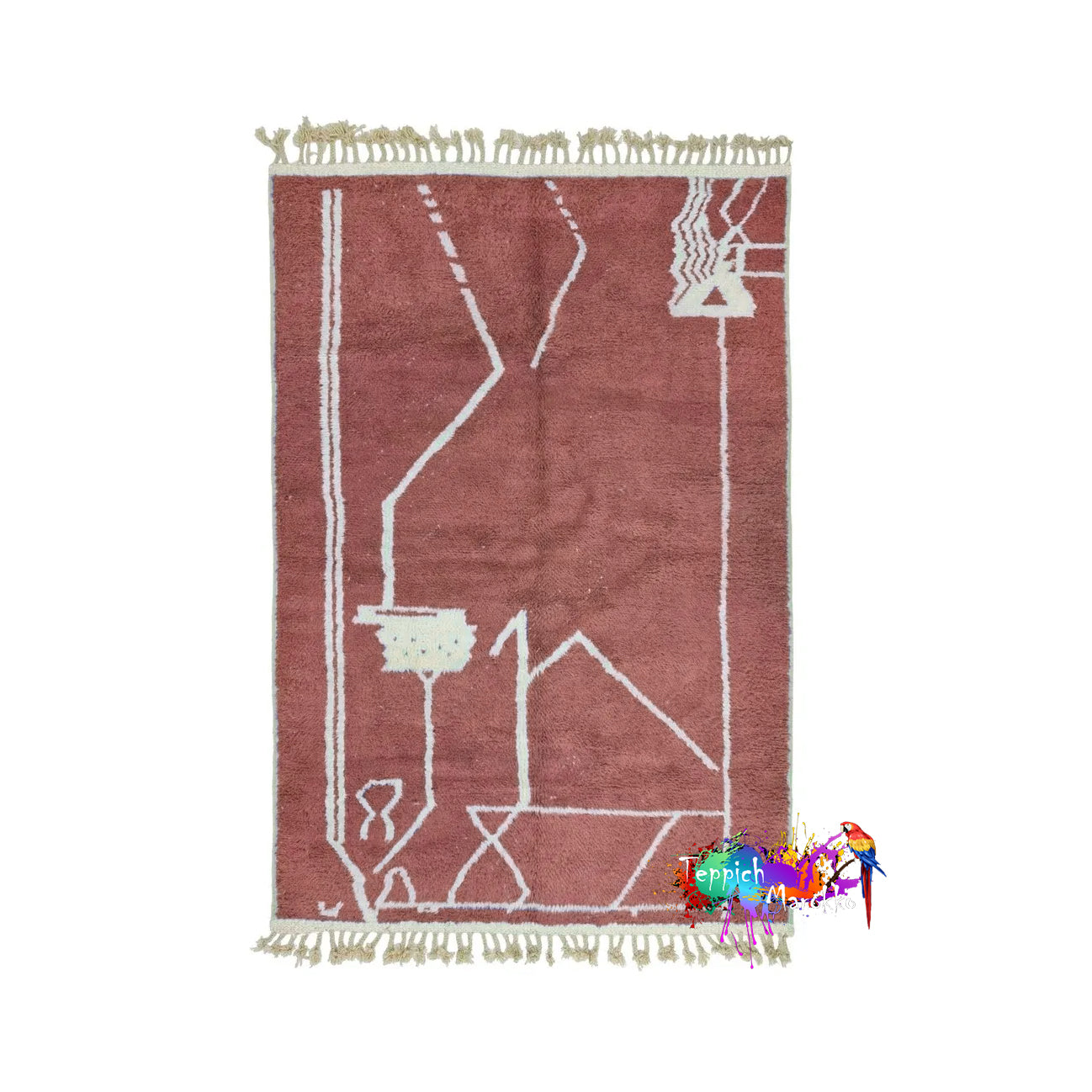 Aanbar - Brown Moroccan Rug