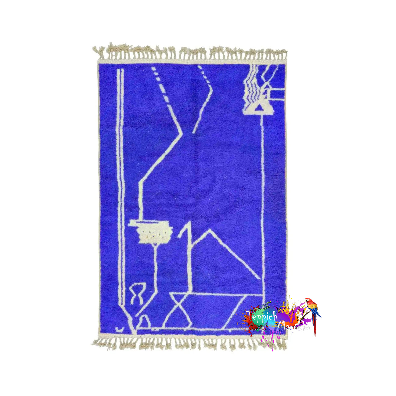 Aanbar - Blue Moroccan Rug