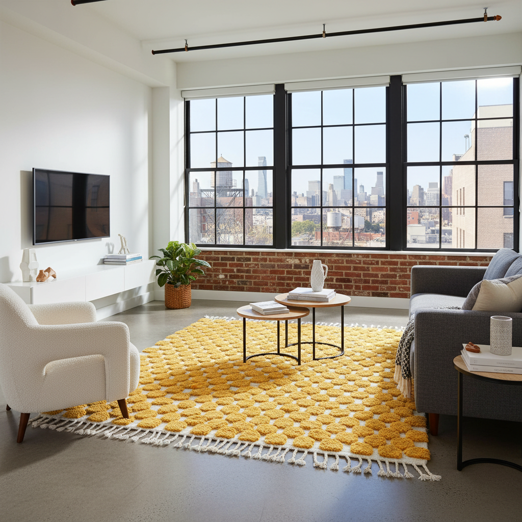 Nowara Sunlight - Shag Moroccan rug