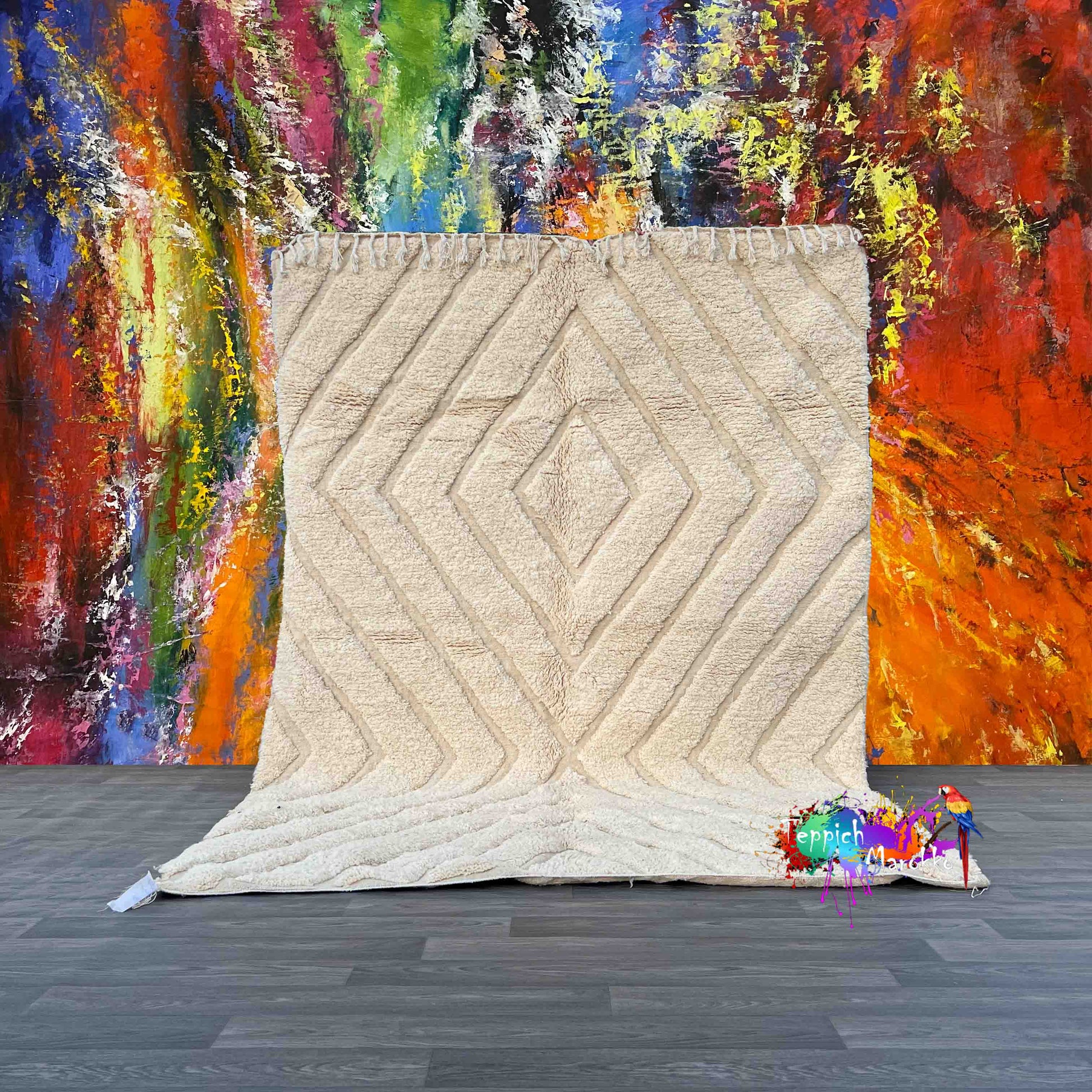 Ouraida - White Moroccan Rug