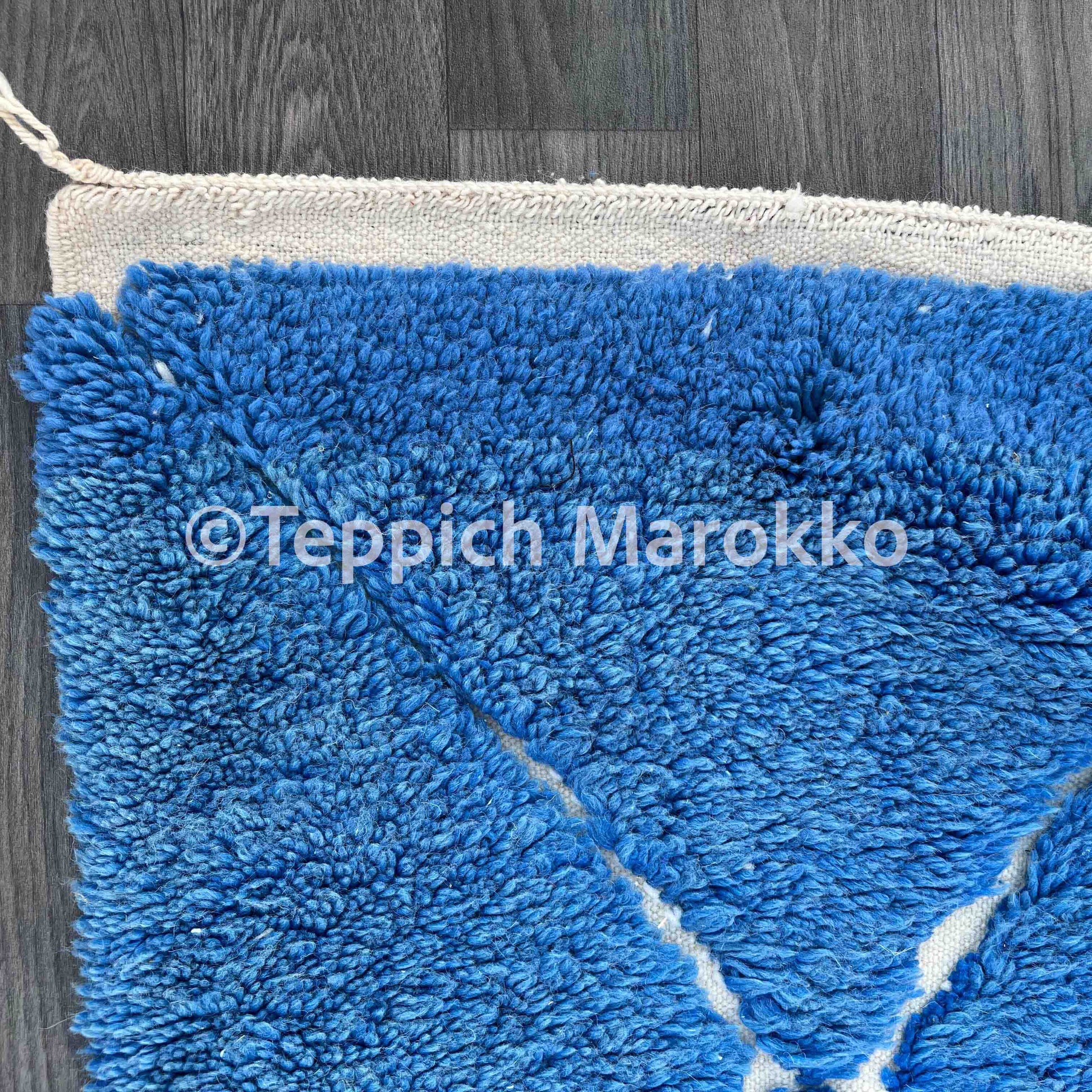 Abla - Blue Moroccan Rug