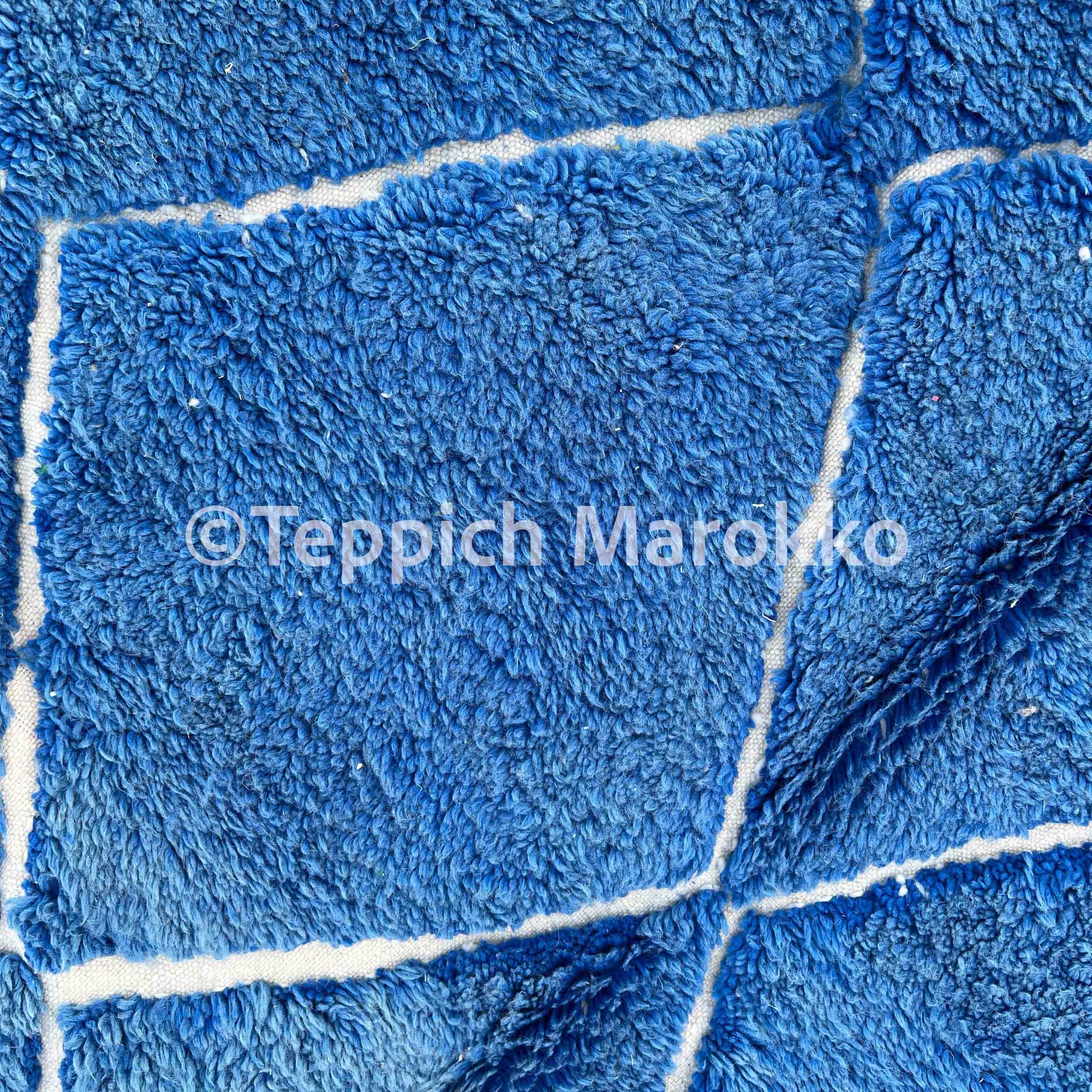 Abla - Blue Moroccan Rug