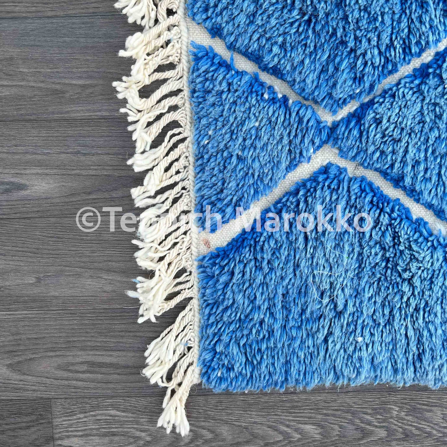 Abla - Blue Moroccan Rug