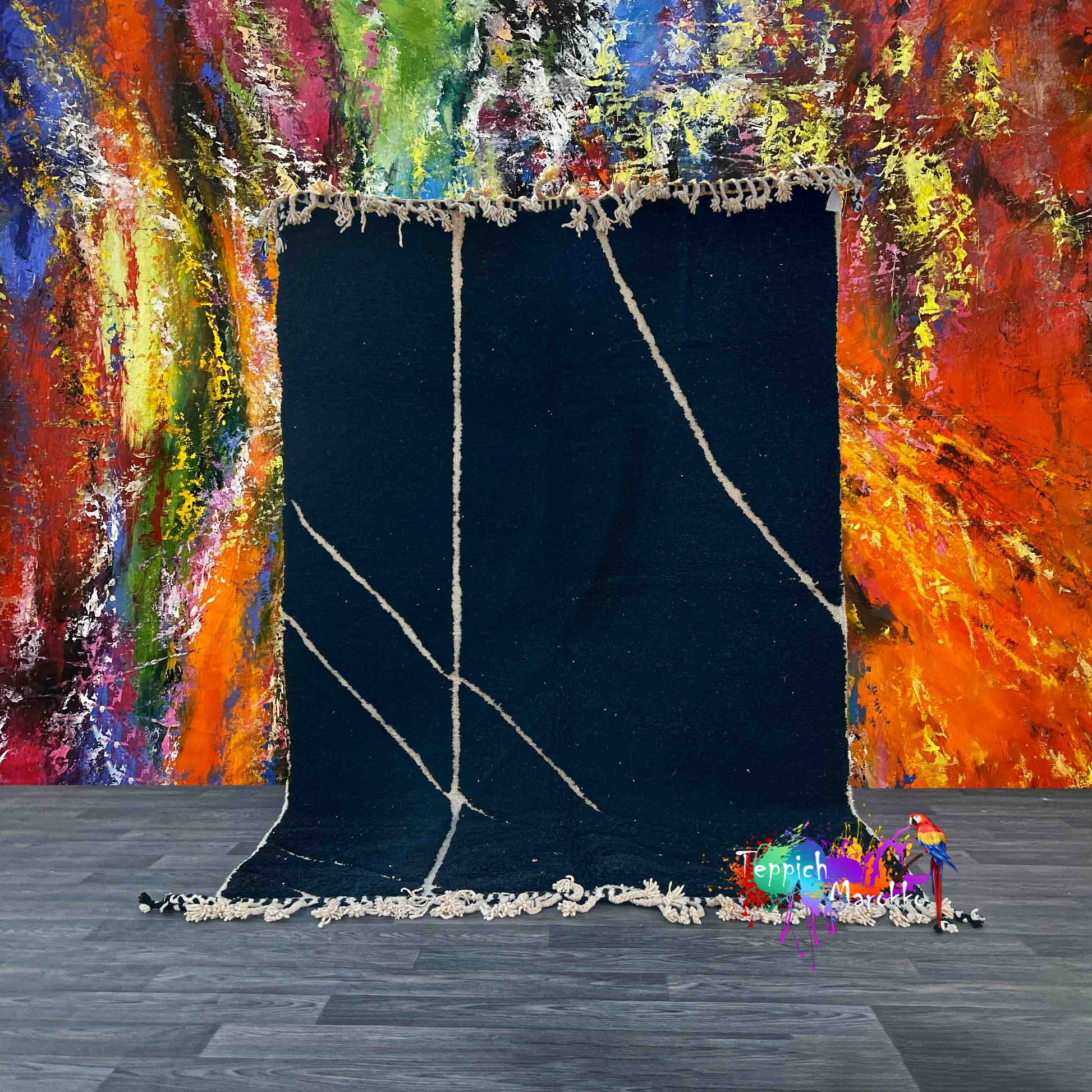 Sadaf - Black Moroccan Rug