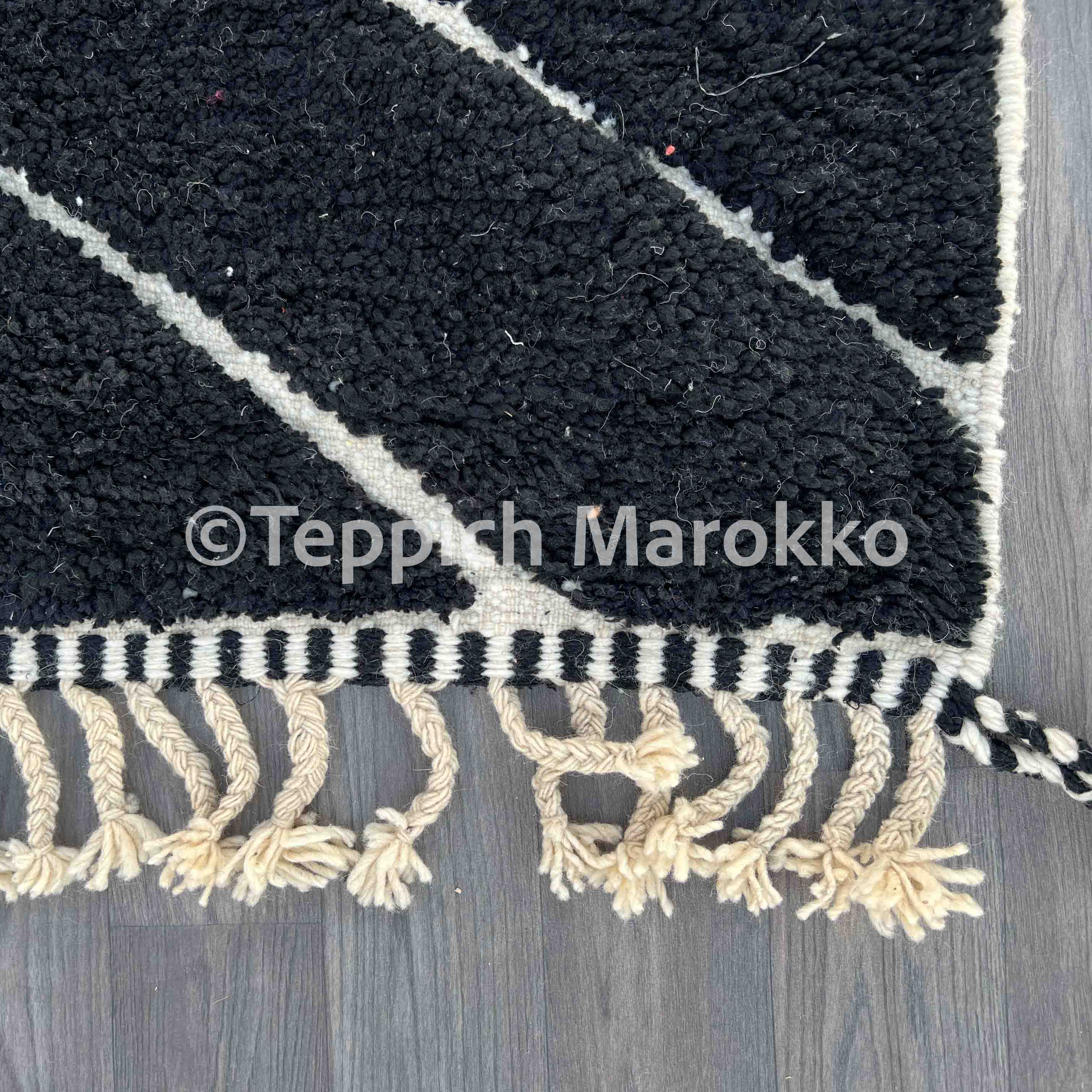 Sadaf - Black Moroccan Rug