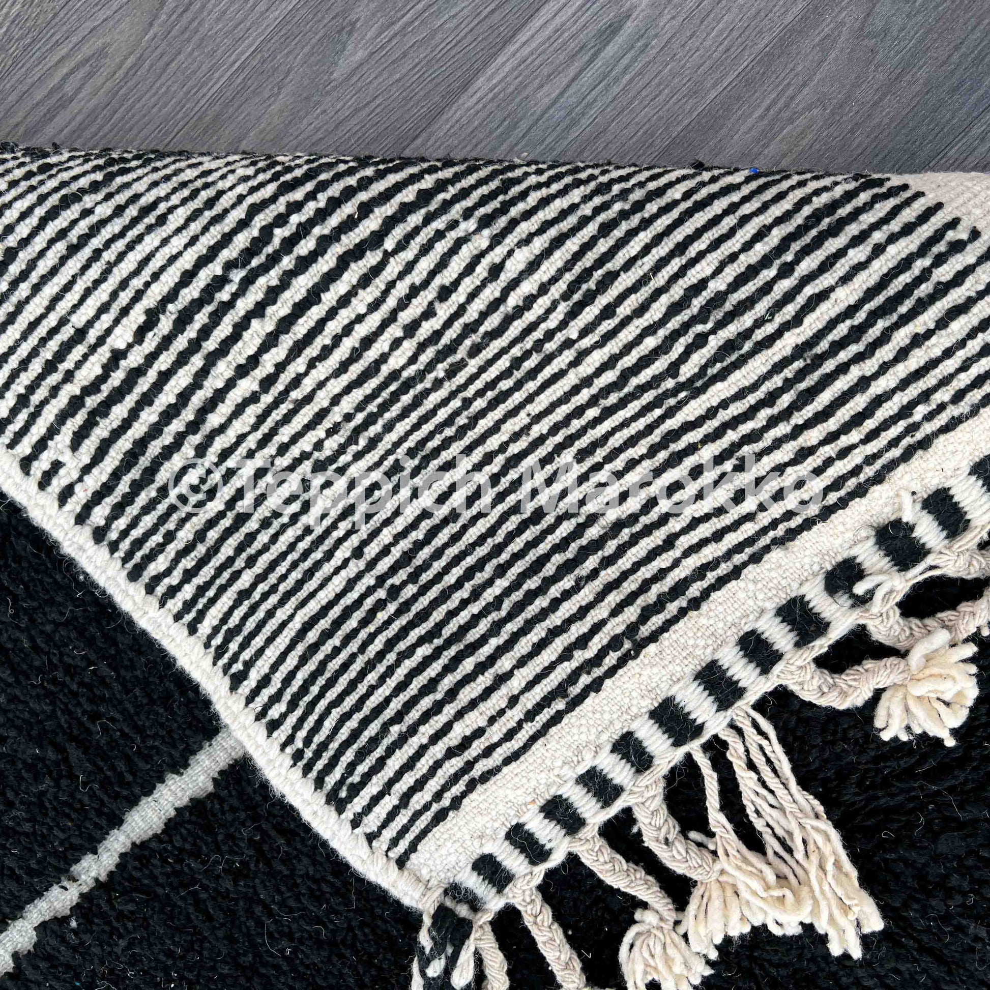 Sadaf - Black Moroccan Rug