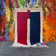 Almas - Red & Blue Moroccan Rug