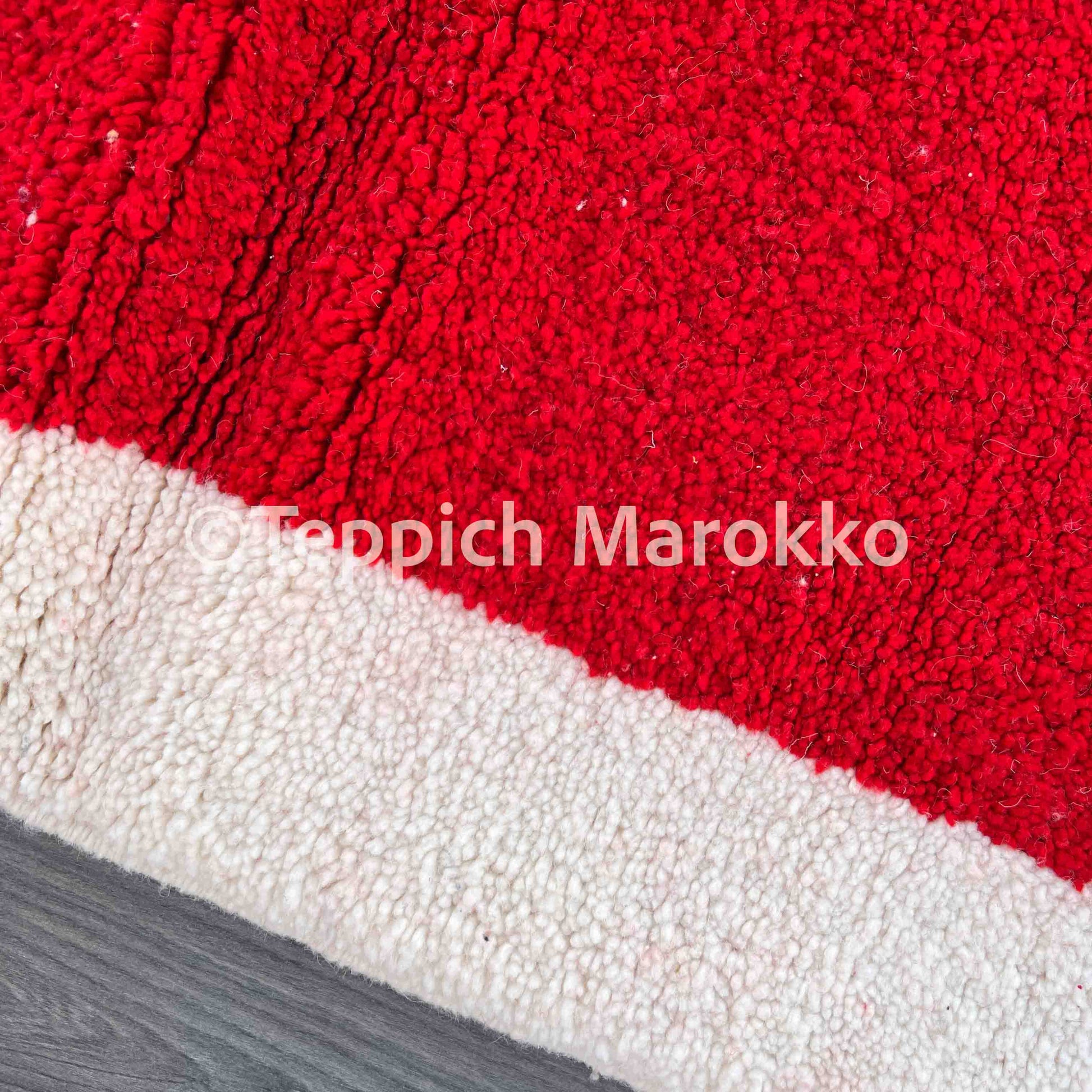 Almas - Red & Blue Moroccan Rug