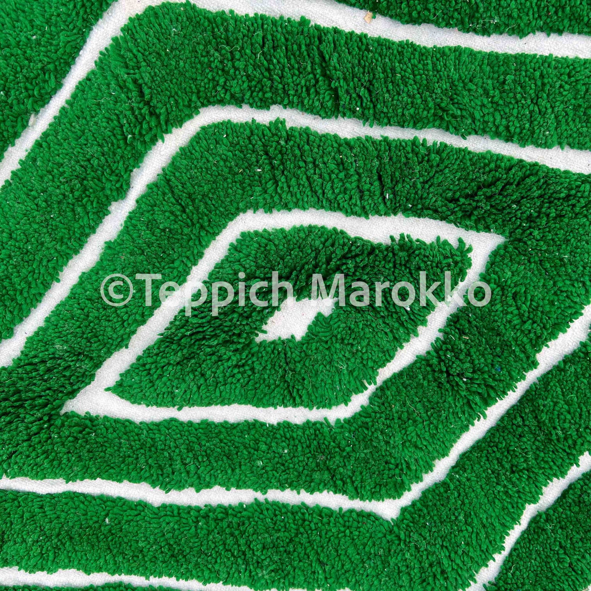 Majdah - Green Beni Ourain Rug