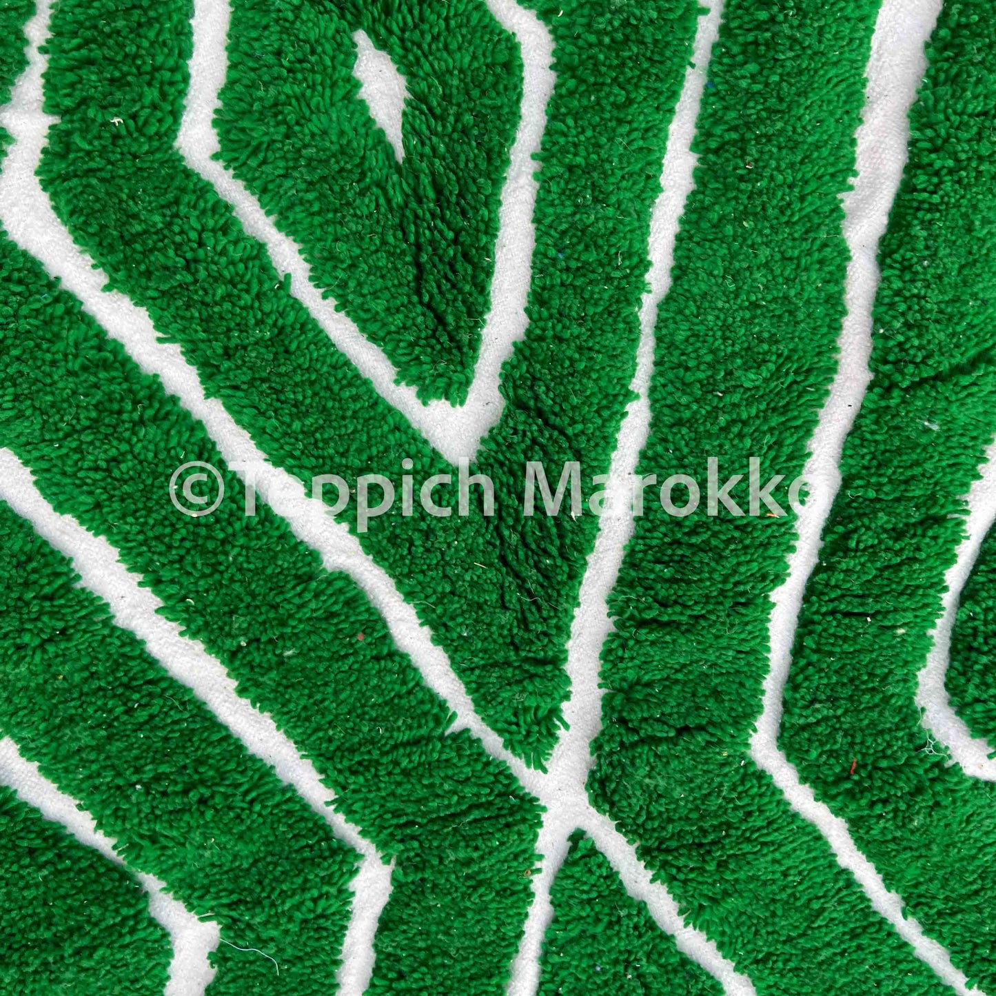 Majdah - Green Beni Ourain Rug