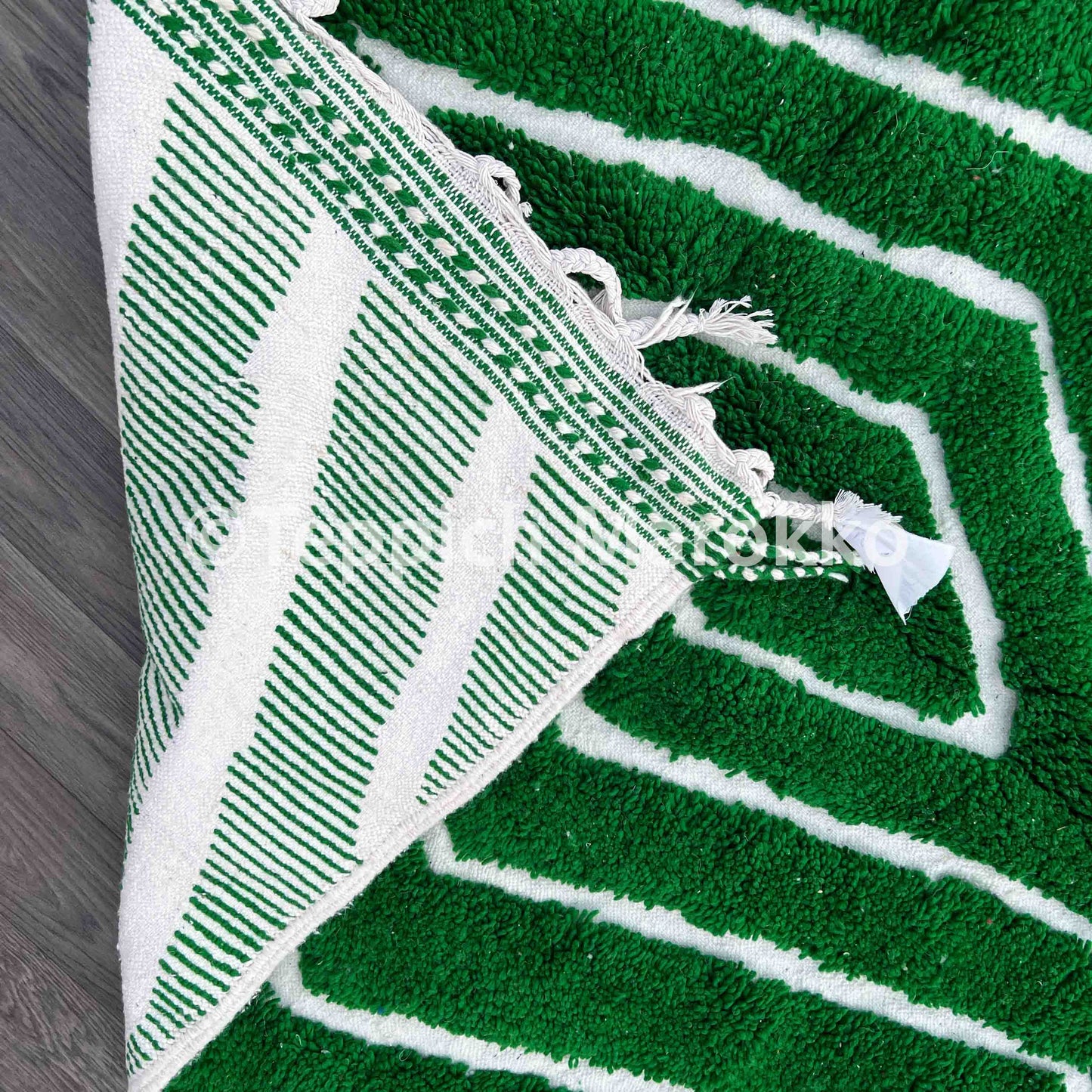 Majdah - Green Beni Ourain Rug
