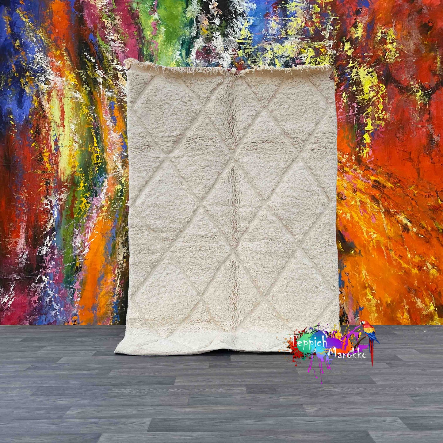 Salwa - White Moroccan Rug