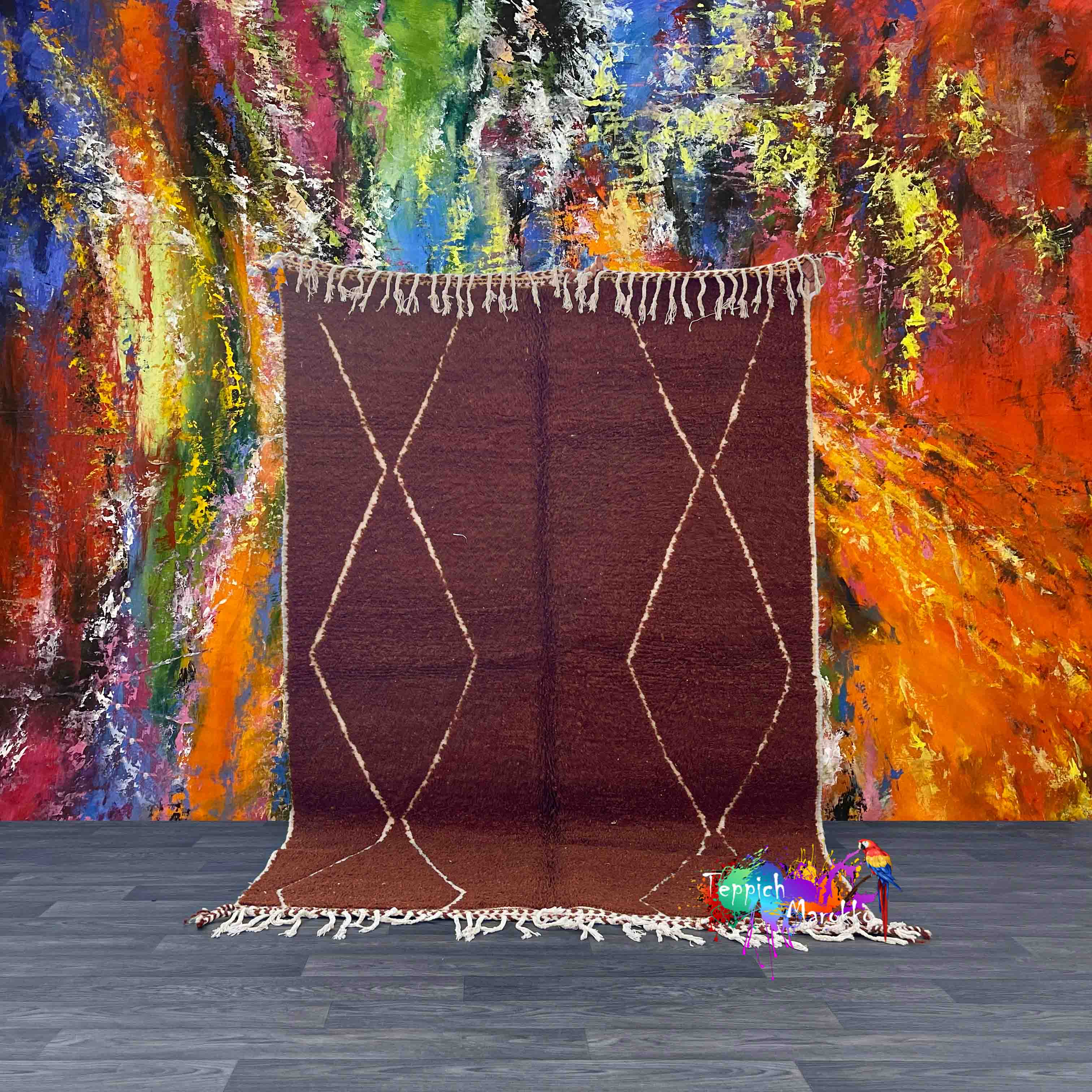 Ouraida - Brown Beni Ourain Rug