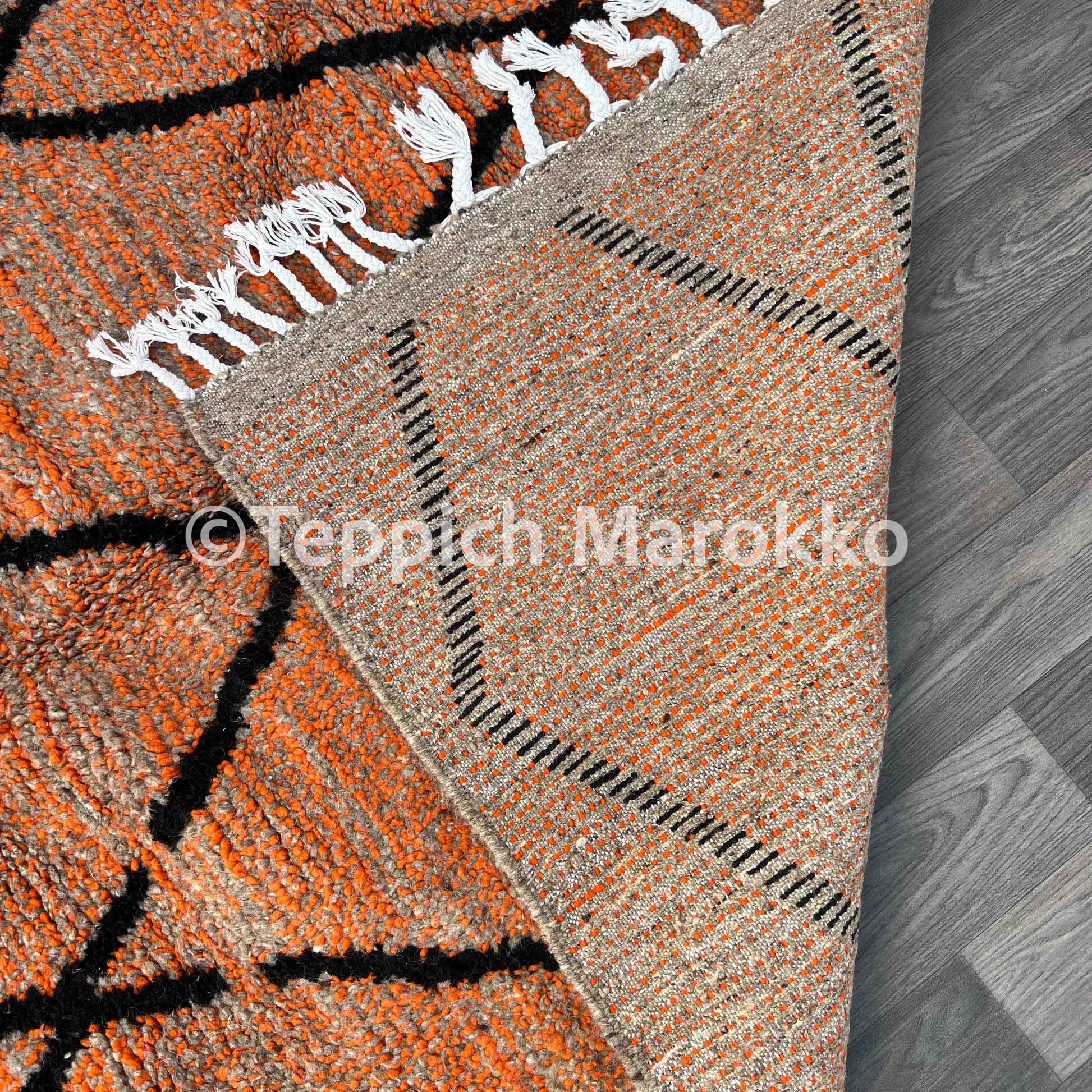 Ouraida - Brown Moroccan Rug