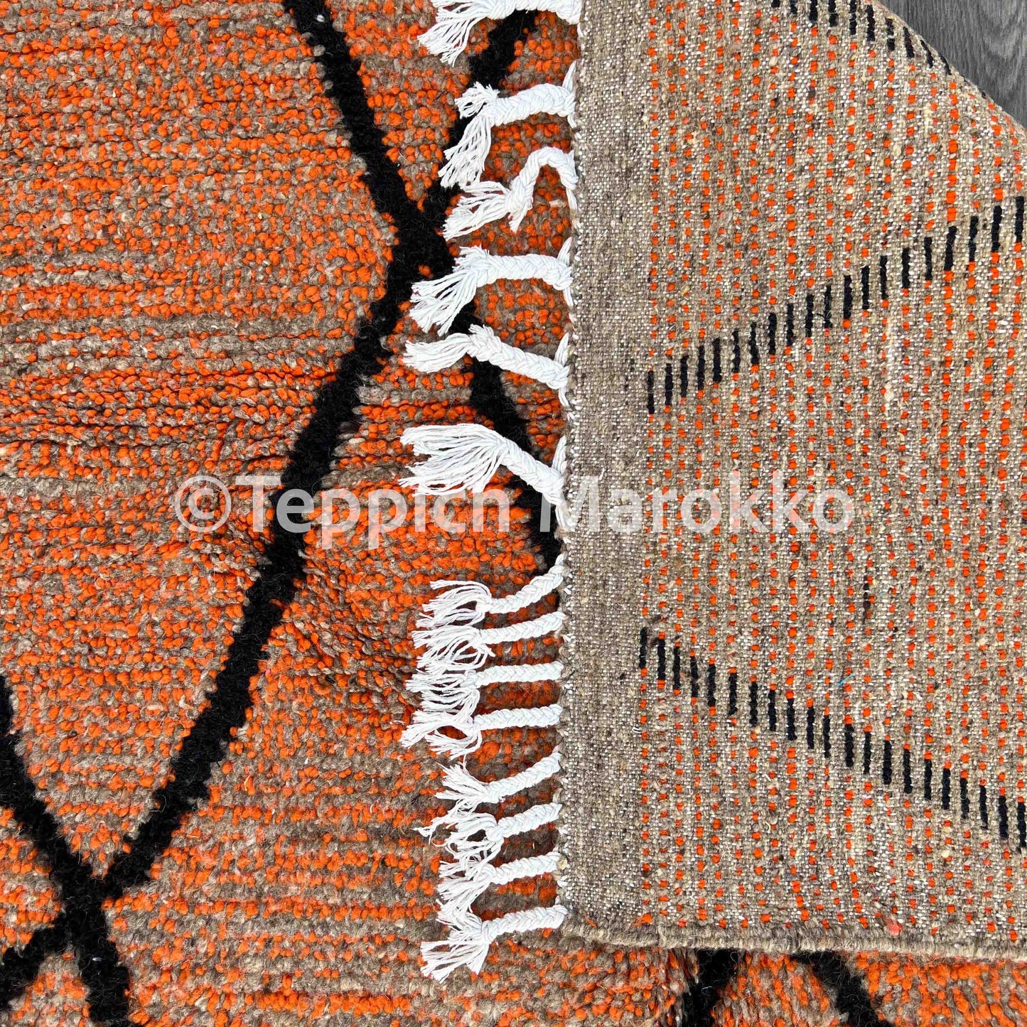 Ouraida - Brown Moroccan Rug