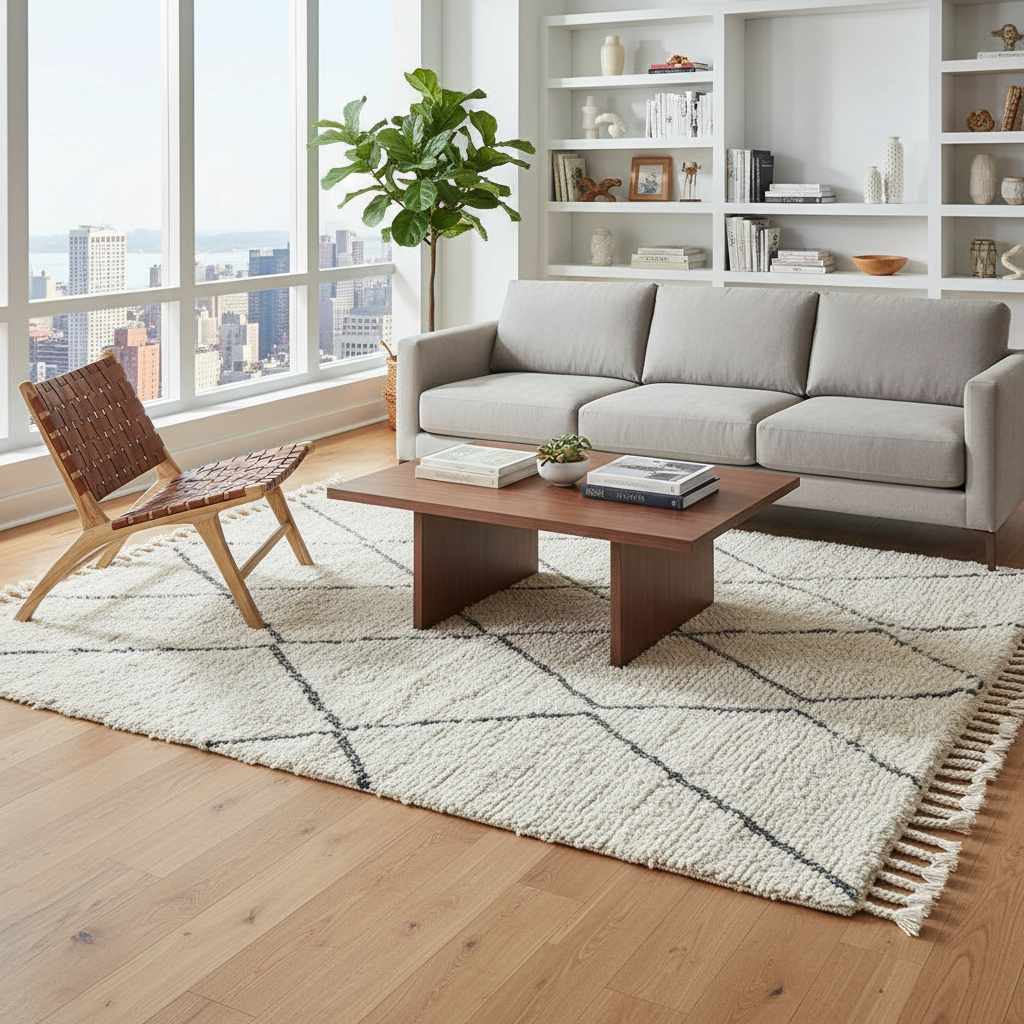 Nouran - White Moroccan rug