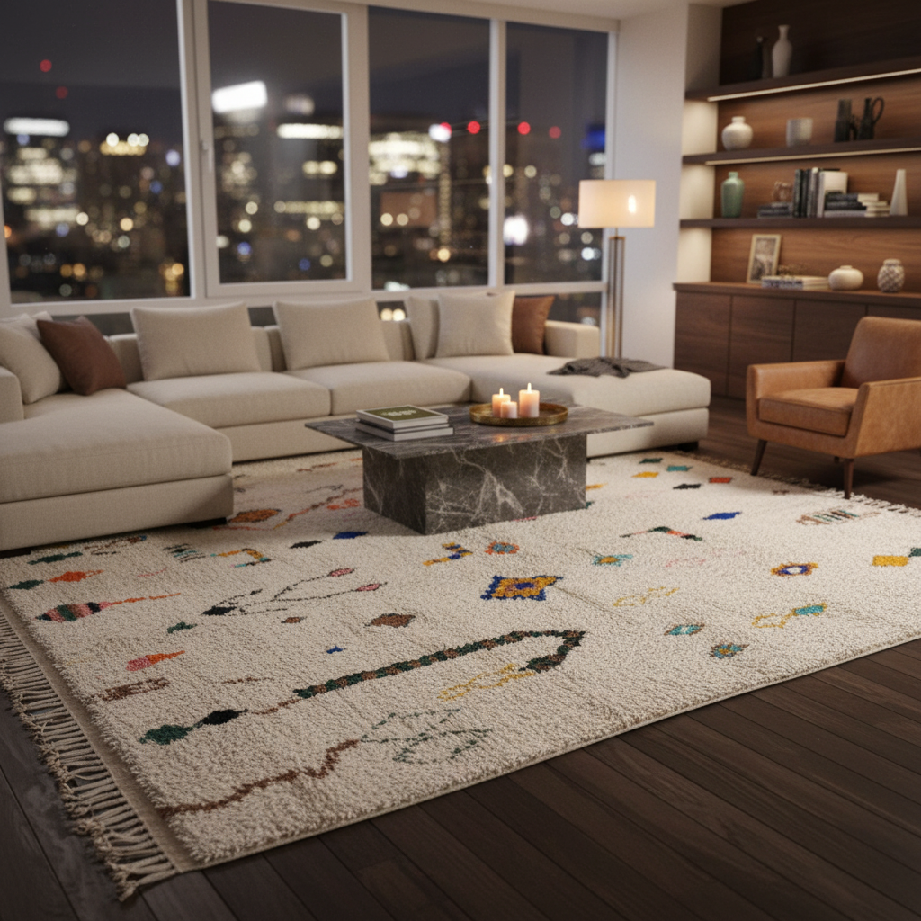 Ayoub - Authentic Shag Moroccan Rug