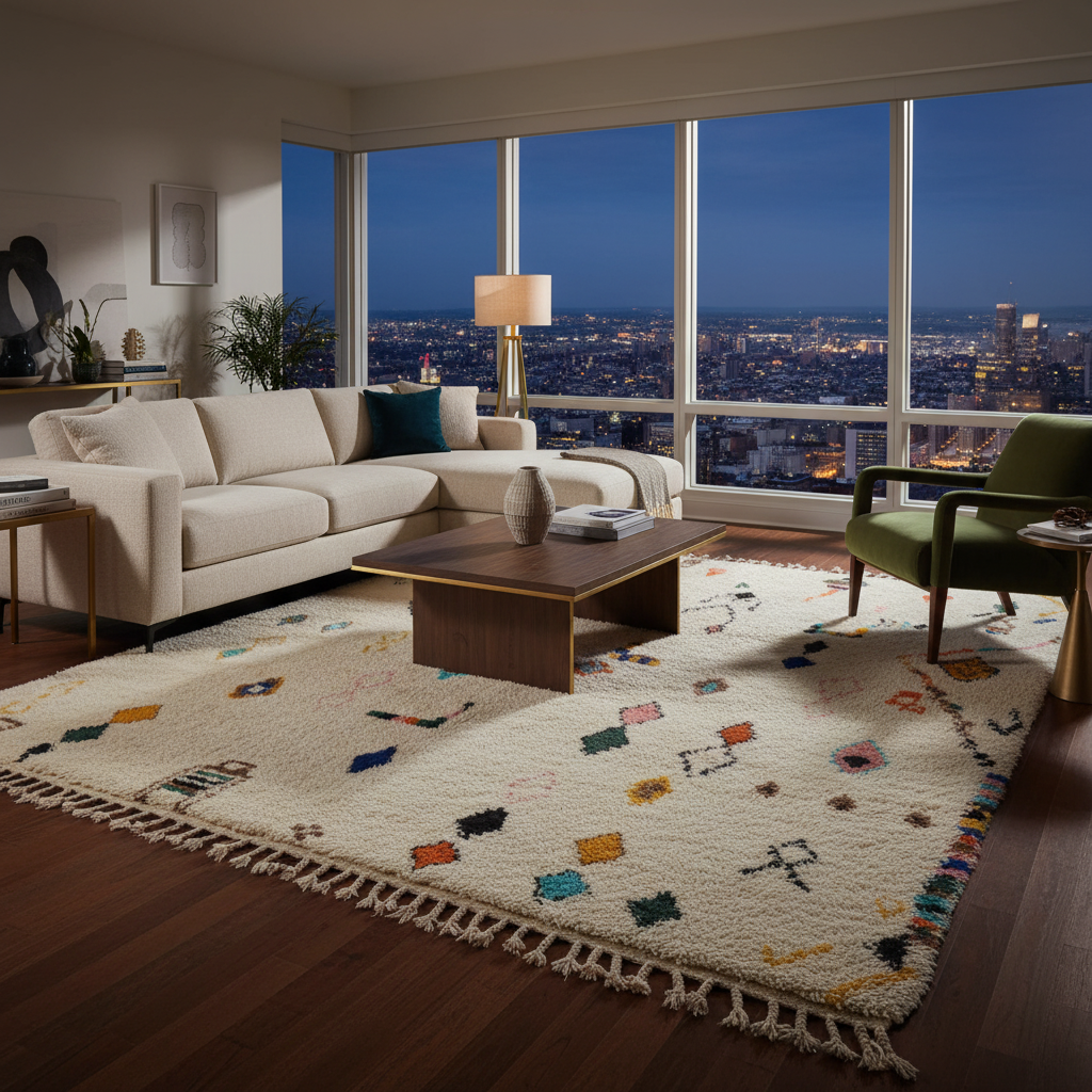 Ayoub - Authentic Shag Moroccan Rug