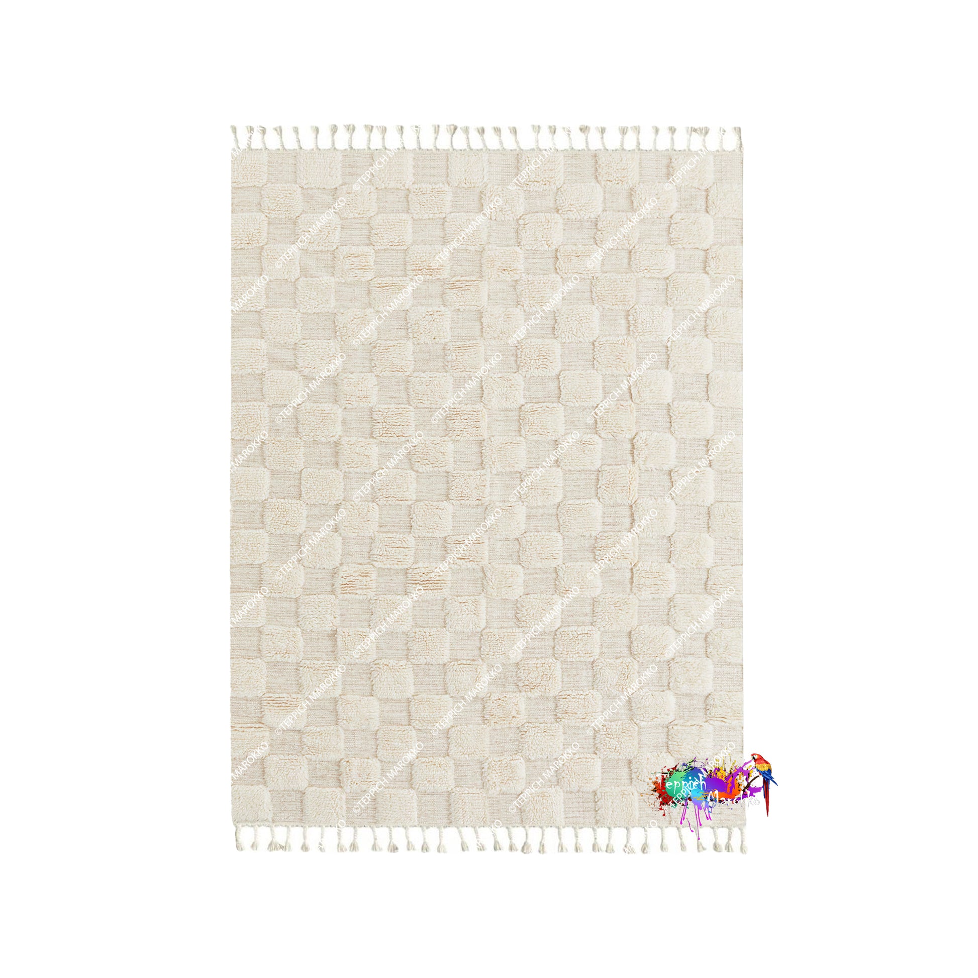 Kenza – Checkered Beni Ourain Rug