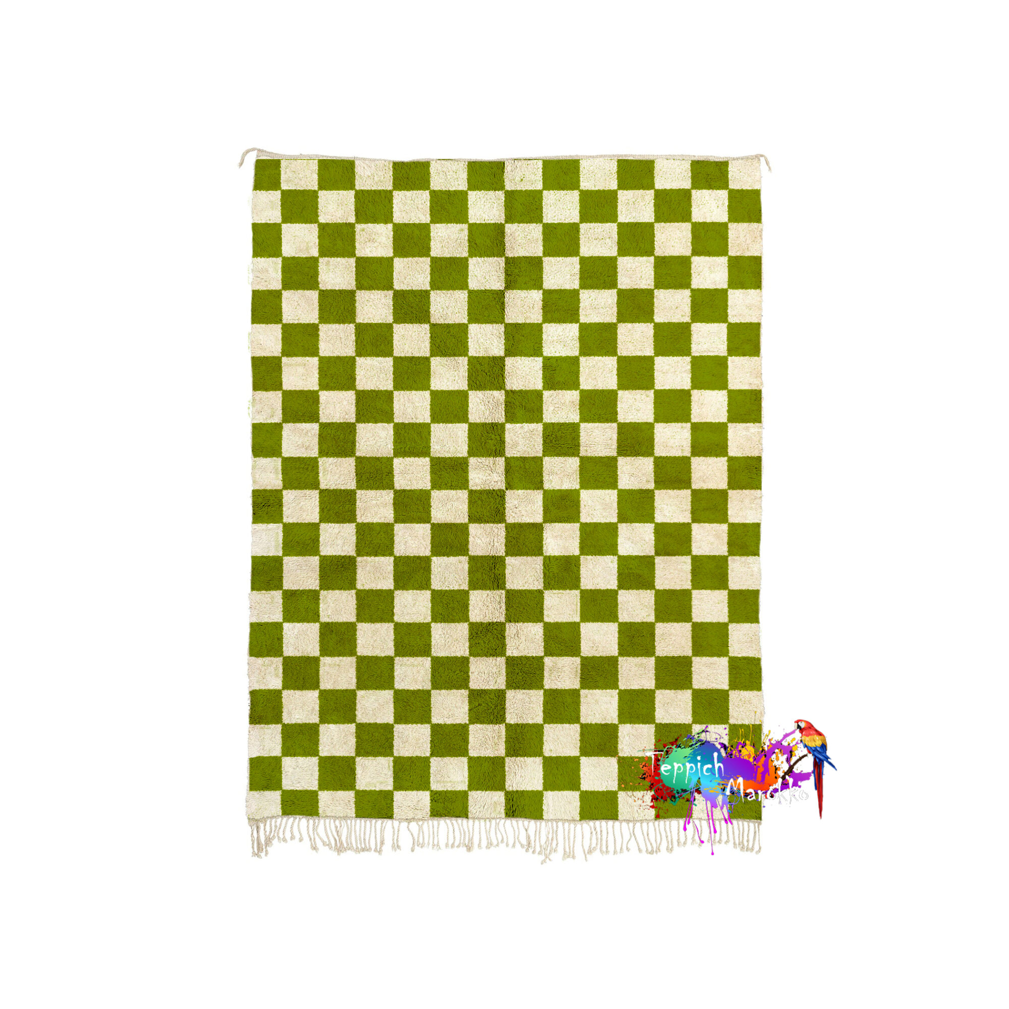 Green Checkered Rug - Carpet Green - Checkered Rug