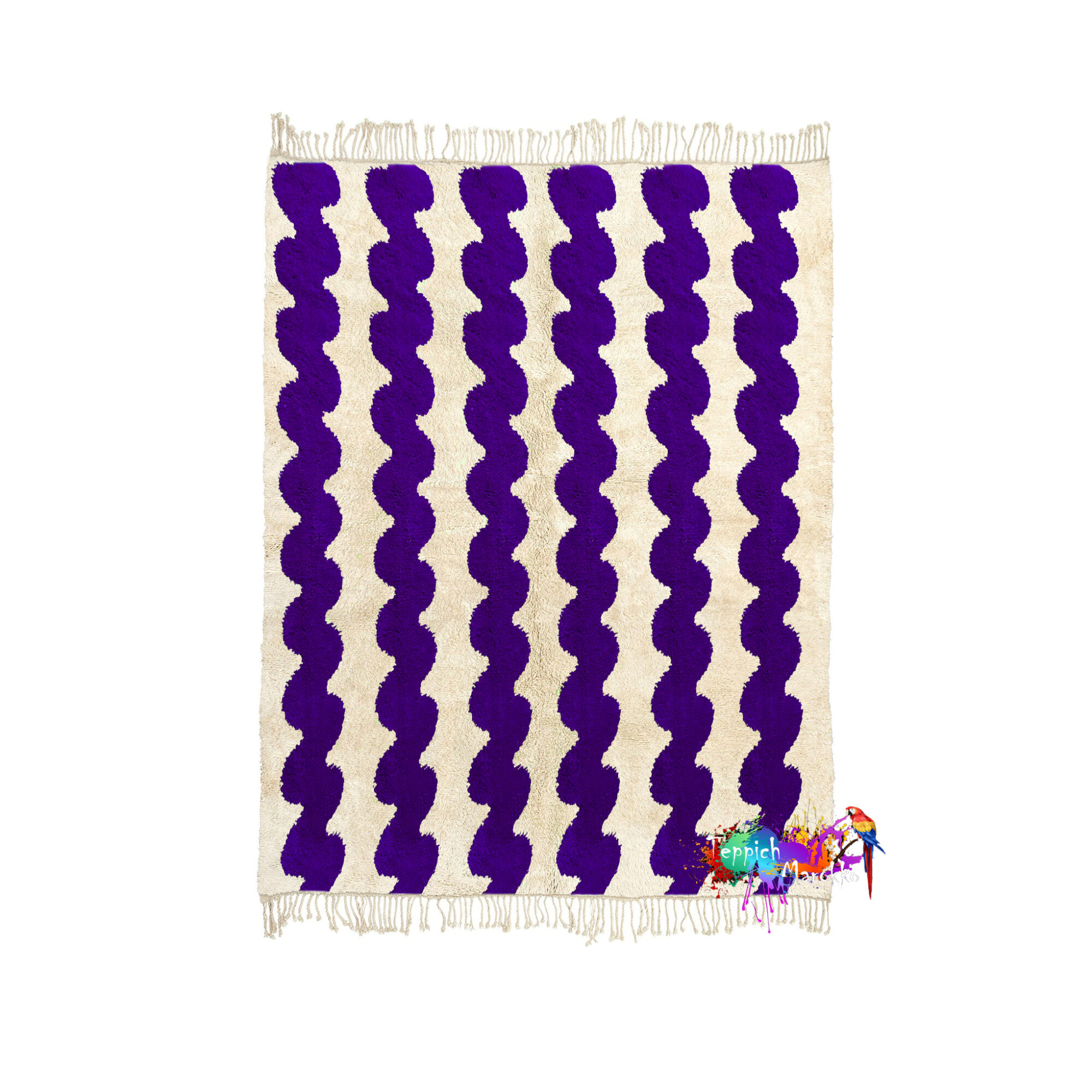 Rebecca Purple Beni Ourain Rug - Berber Moroccan Rug - Custom Rug