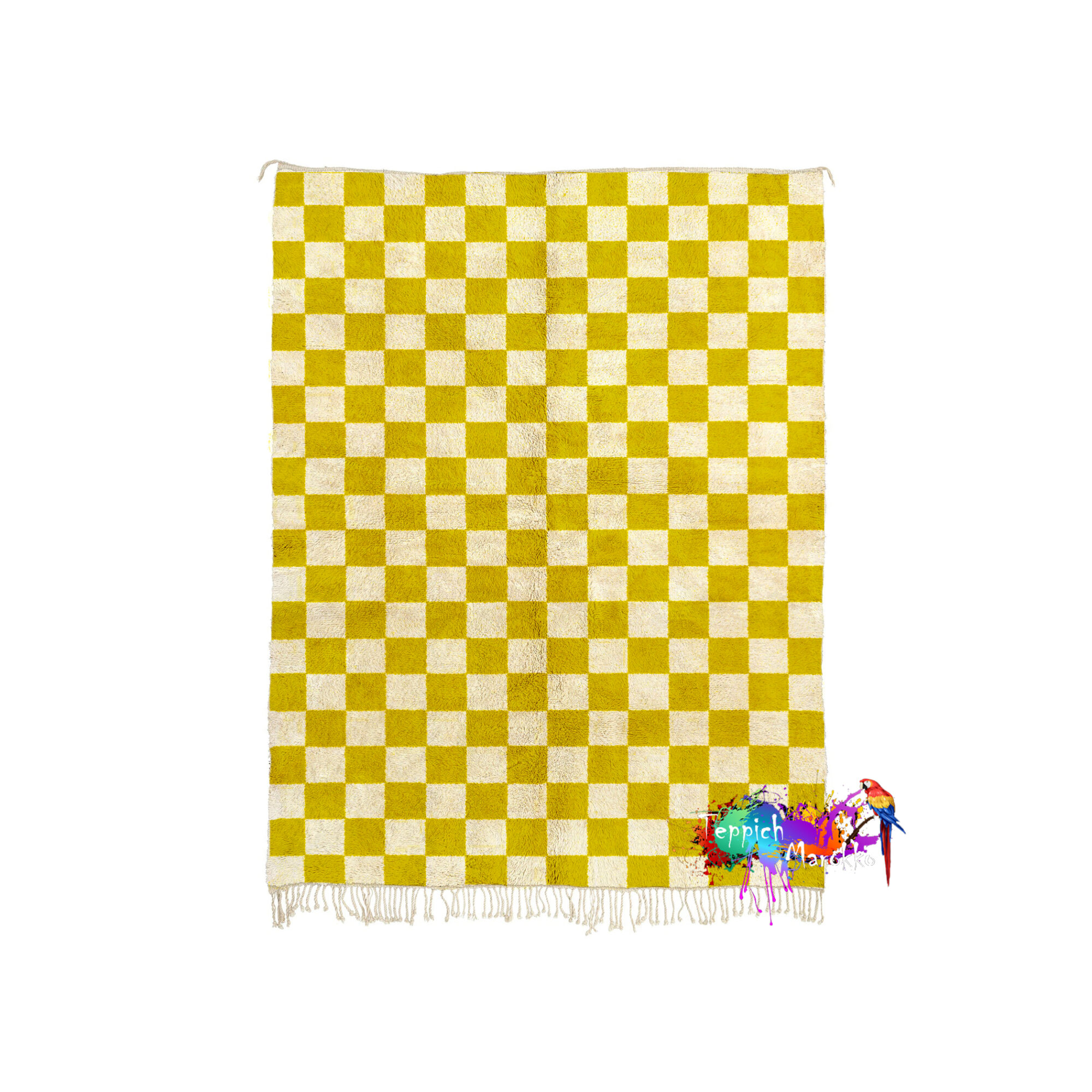 Yellow Checkered Rug - Checkered Carpet